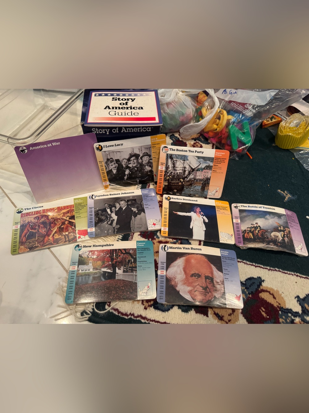 Story of America Guide - Educational History Card Set (Purple)